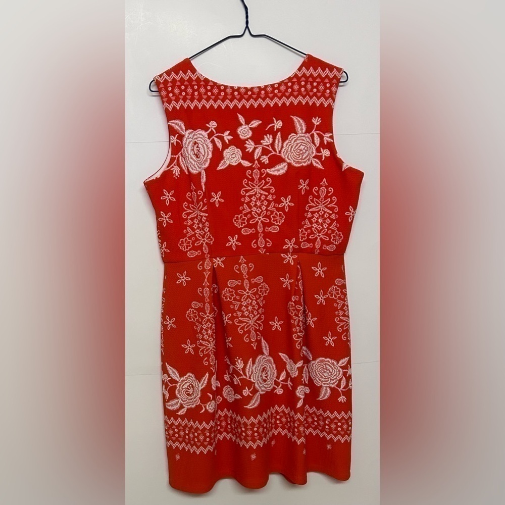 Enfocus Petite , Bloom into Summer with This  Orange Floral Dress